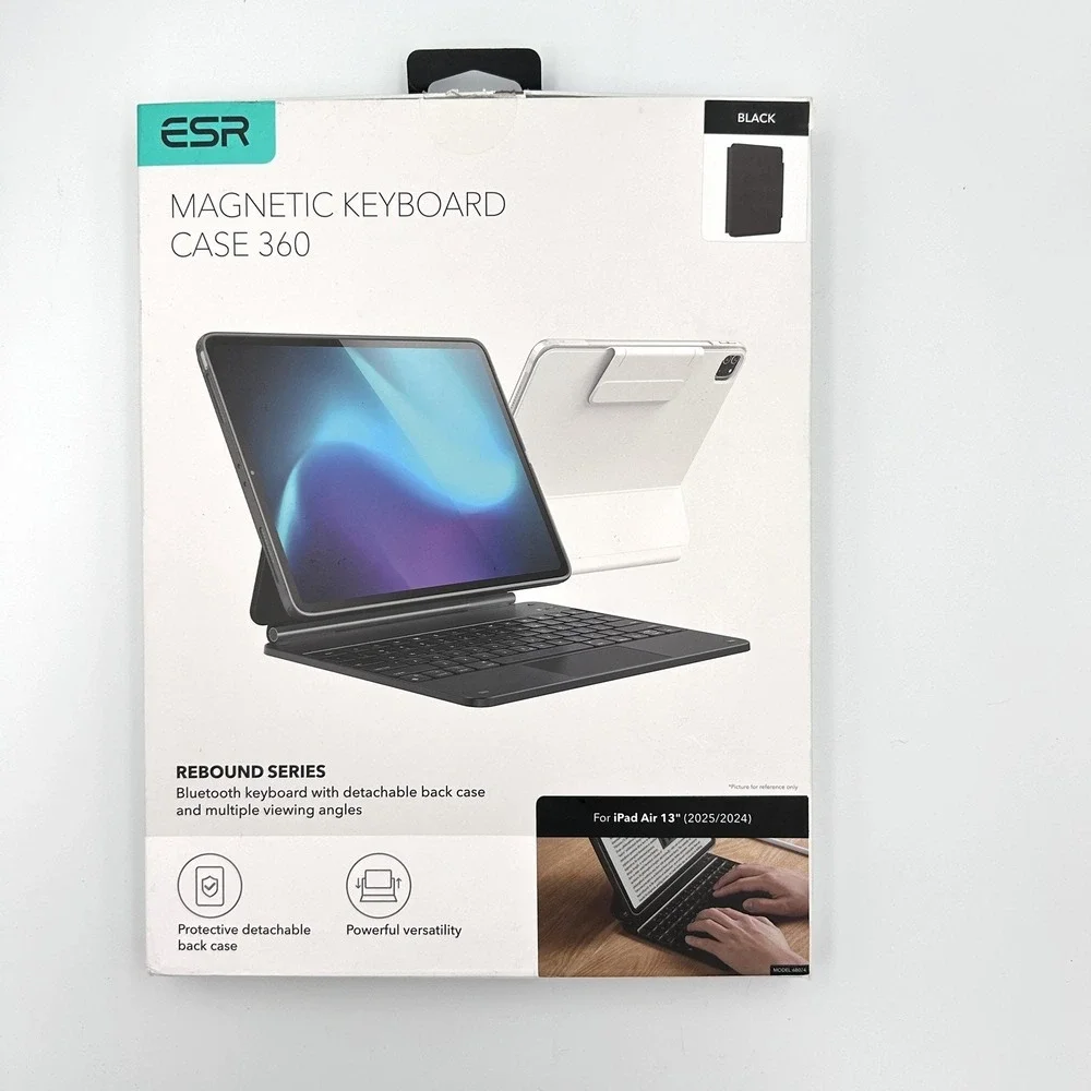ESR Ipad Air 13 Inch Keyboard Case M4/M3/M2, 2026/2025/2024 Magnetic Stand Black